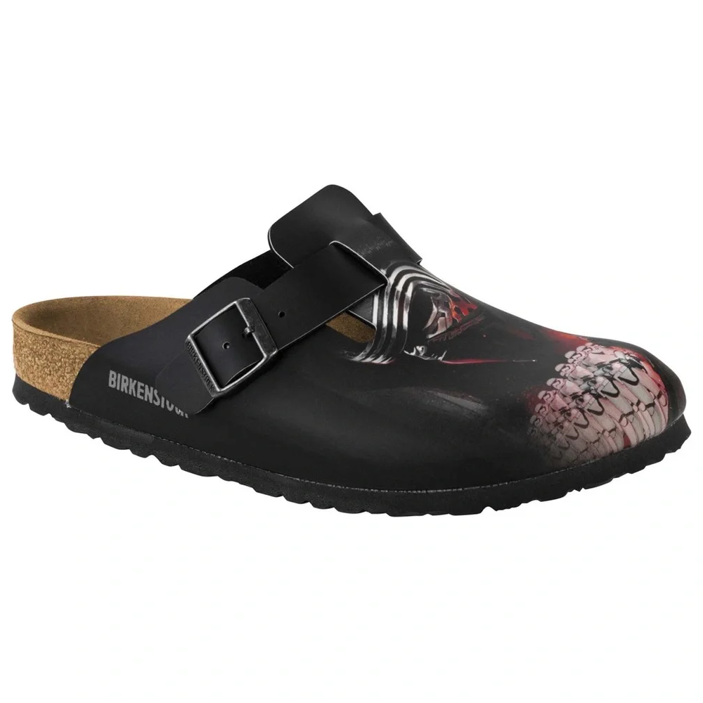 NEW!! Boys Birkenstock Boston Kylo Ren Clog Black/Red Size 8N US/ 26EU